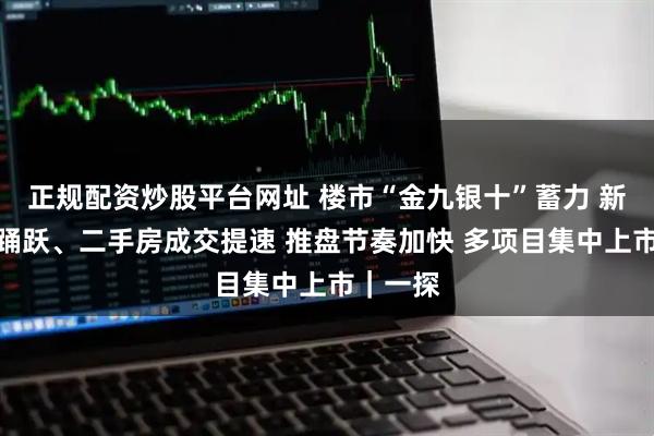 正规配资炒股平台网址 楼市“金九银十”蓄力 新房认筹踊跃、二手房成交提速 推盘节奏加快 多项目集中上市｜一探